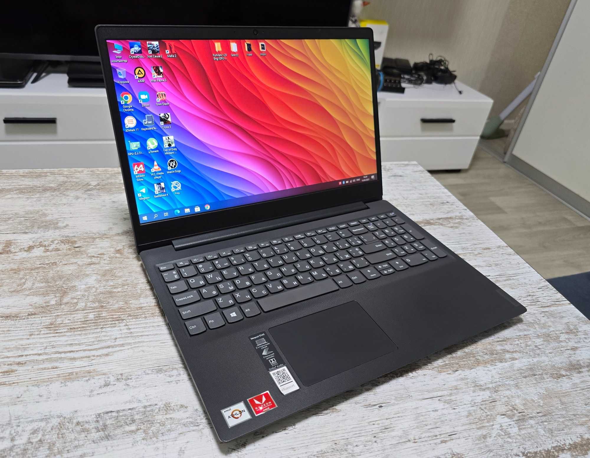 2023г. Мощный Lenovo 15.6" (Athlon Silver/8GB DDR4/Video 2GB/SSD+HDD)