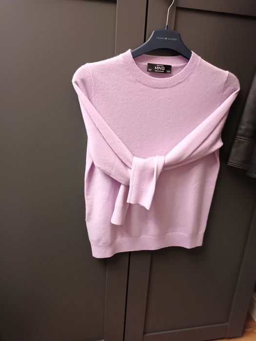Sweterek kaszmirowy Mango roz S/M
