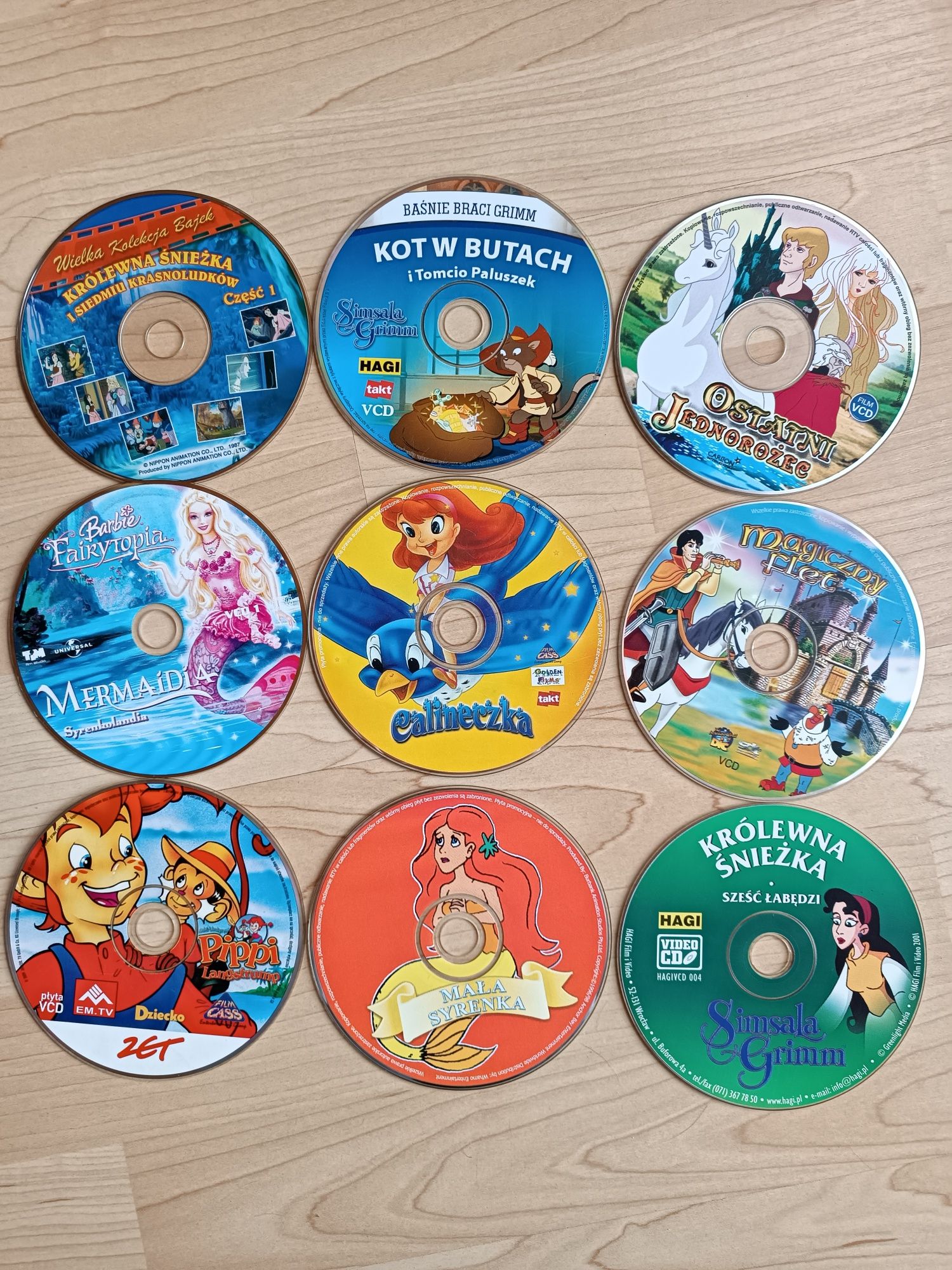 Bajki dla dzieci dvd 9szt Disney i inne