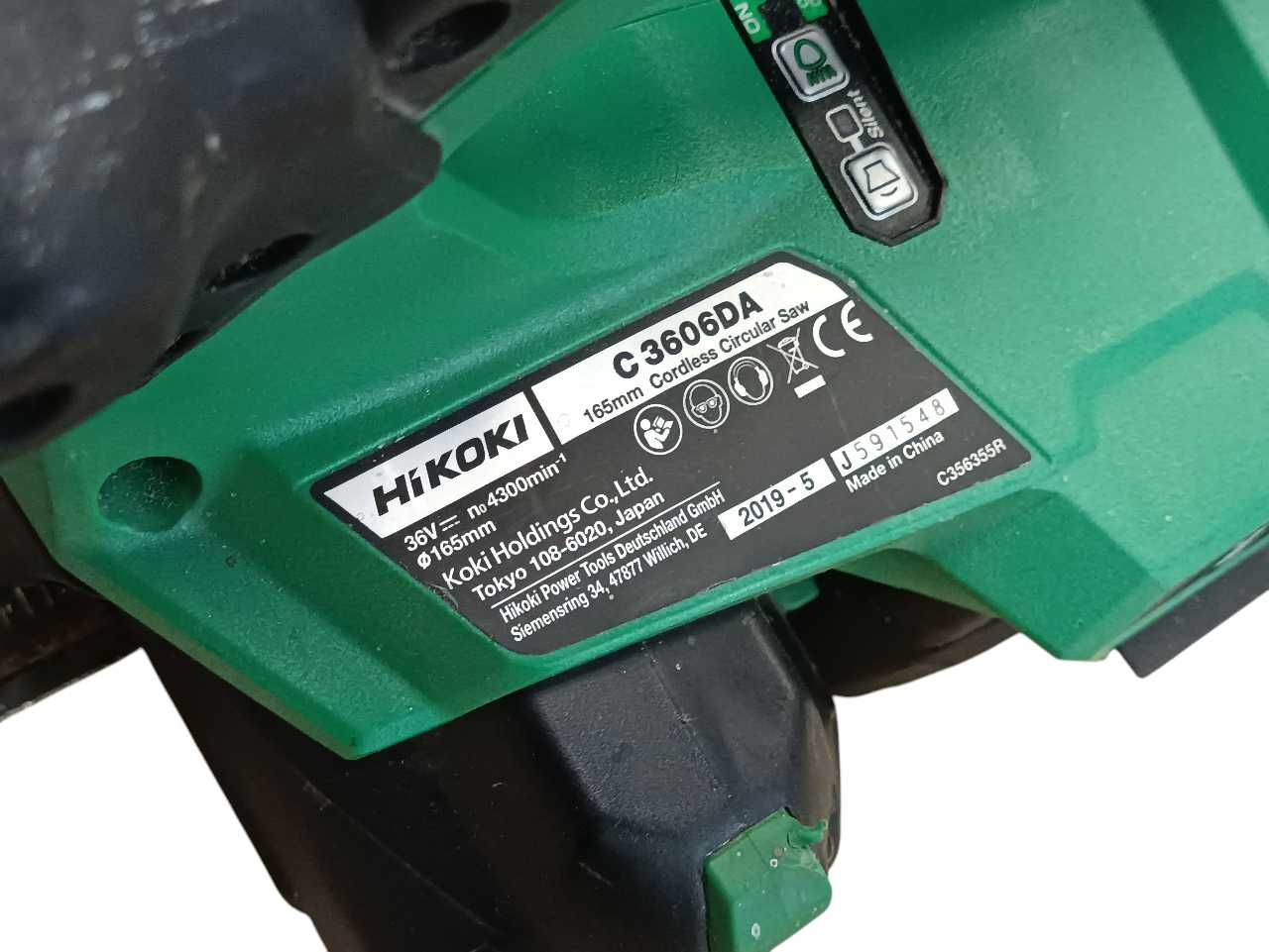 Akumulatorowa pilarka tarczowa ręczna HiKOKI C3606DA + aku