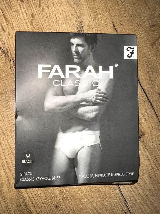 Farah 2 x slipy czarne z rozporkiem M