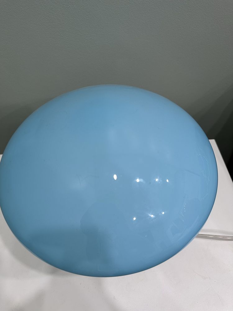 Candeeiro De Mesa Space Age Vidro Opalino