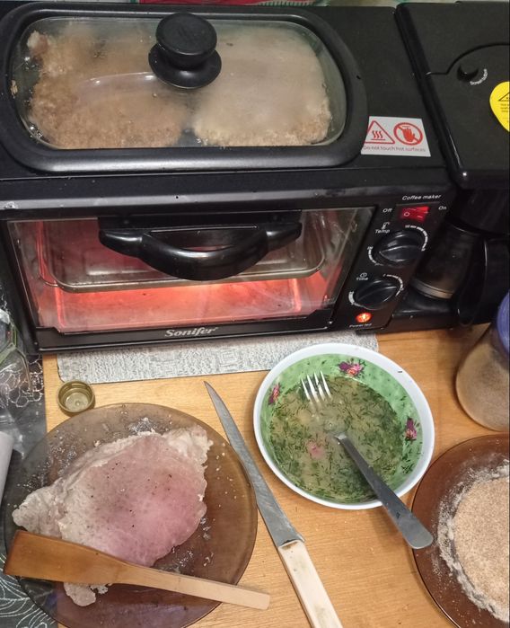 Многофункциональная 3 в1 электропечь для приготовления завтраков