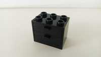 Lego 4532b kontener, szafka 2x3x2 czarna, 4536 szuflady 2 szt czarna