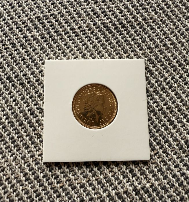 Moeda de ouro Libra Brasão 2002