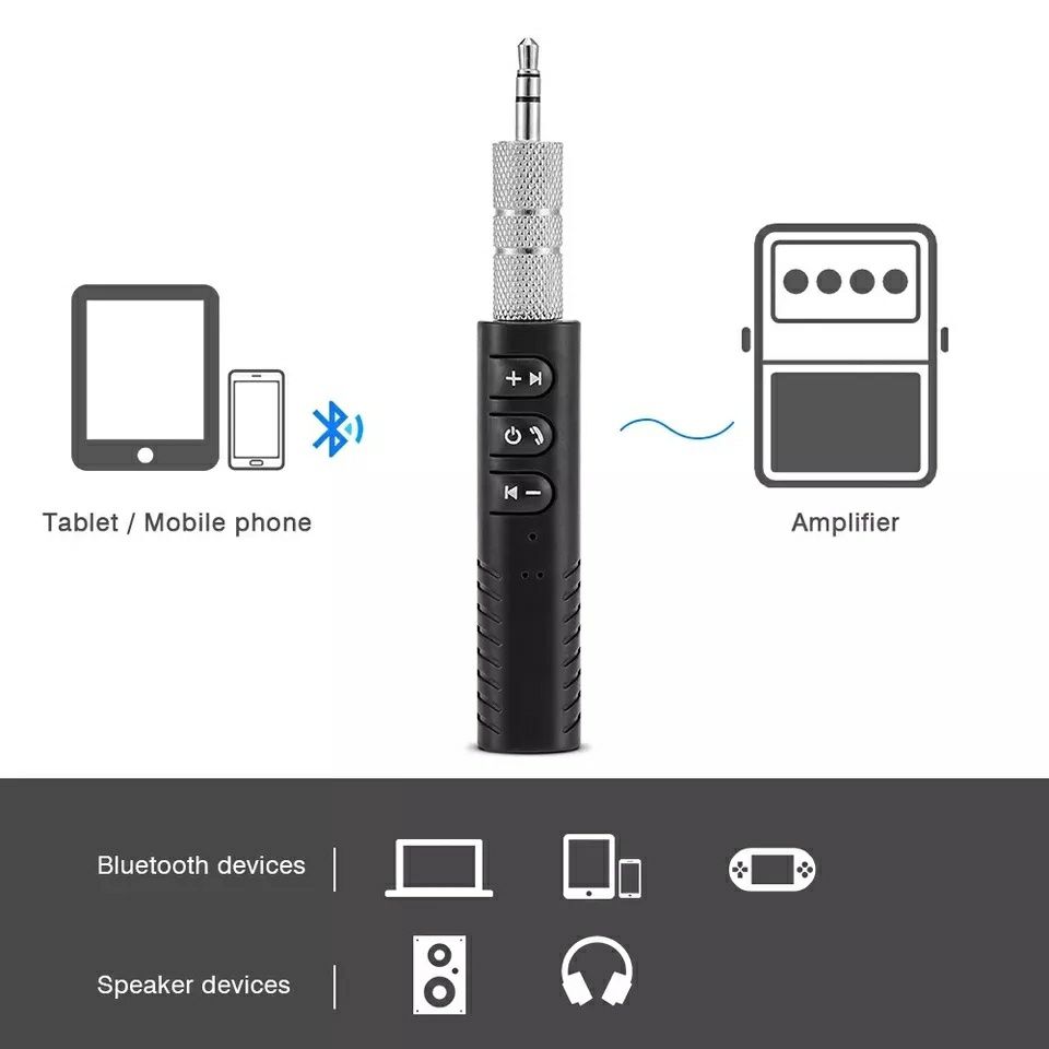 [Novo] Receptor Áudio Bluetooth com Adaptador 3.5mm