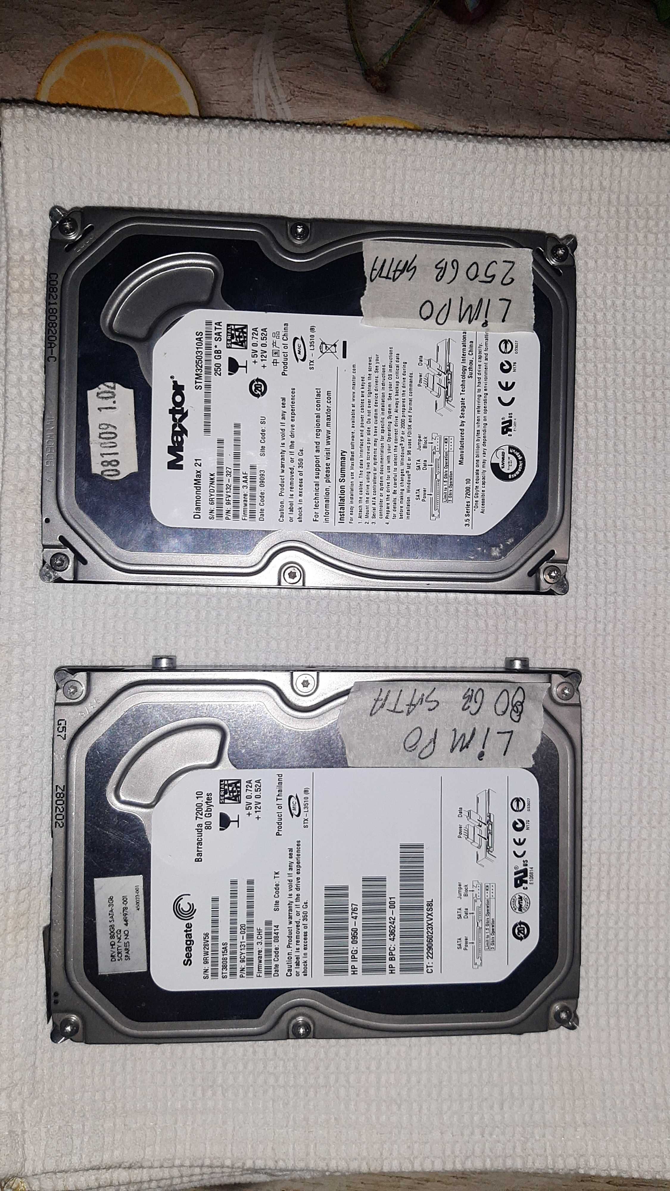 Discos rigidos 3,5" IDE/Sata (80Gb - 1Tb)