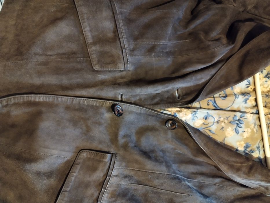 Casaco de pele em camurça