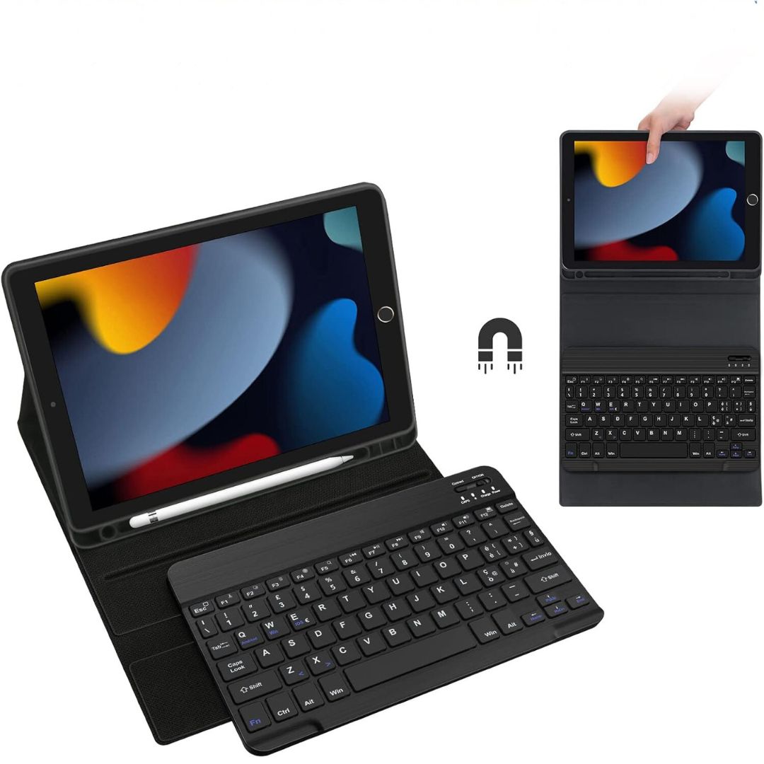 USZKODZONE Etui z klawiaturą Bluetooth JADEMALL iPad 10,2" (9/8./7gen)