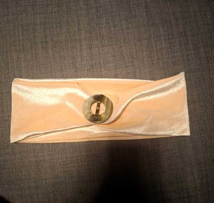 Nowa opaska przepaska handmade welur aksamit brzoskwiniowa