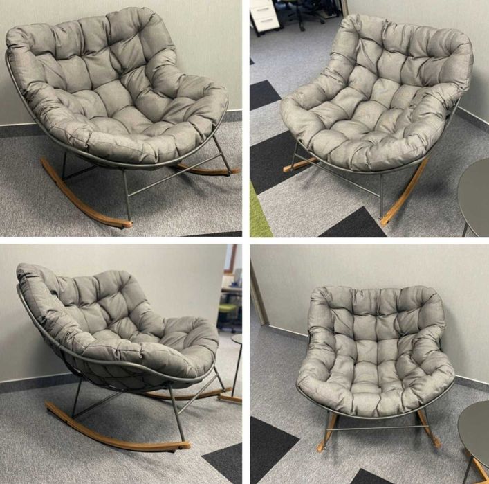 Fotel bujany Ronda - szary