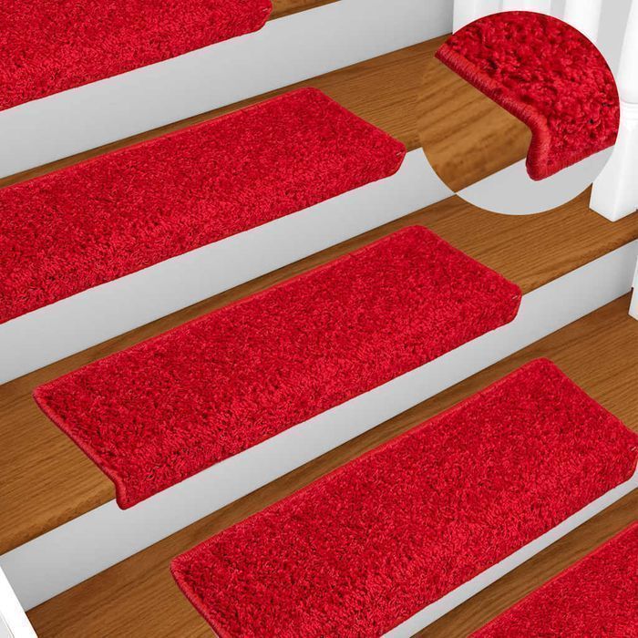 Vidaxl Maty Na Schody 20 Szt. 65X21X4 Cm Czerwone
