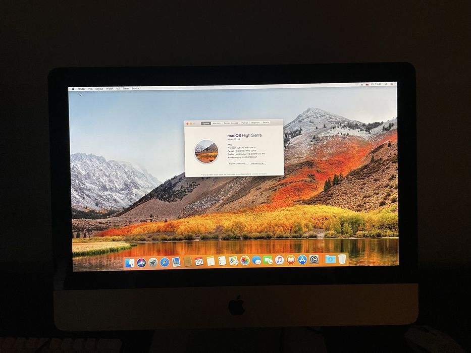 iMac 21 cali 16GB ram 500GB pamięci