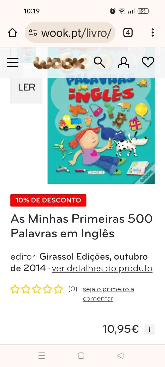 Livro 500 palavras em inglês