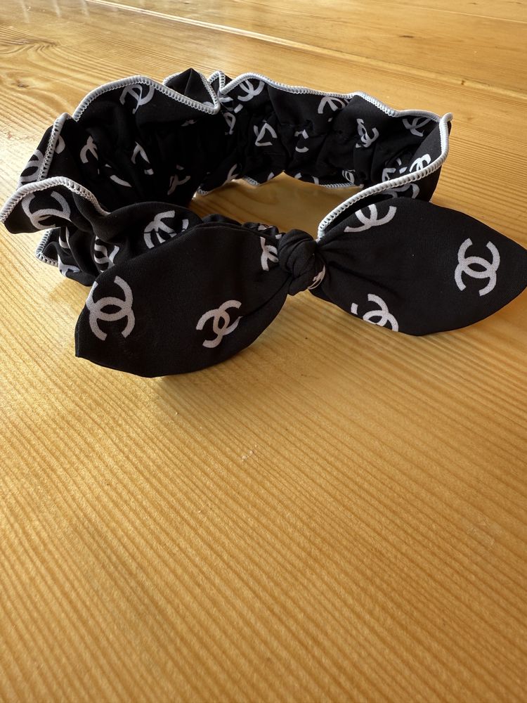 opaska gumka chanel z kokardką