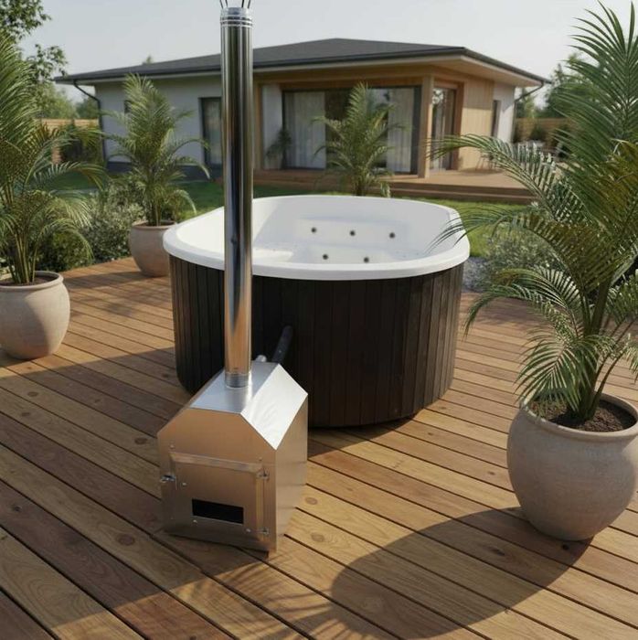 Całoroczna balia 6 os masaż pokrywa LED basen jacuzzi sauna transport