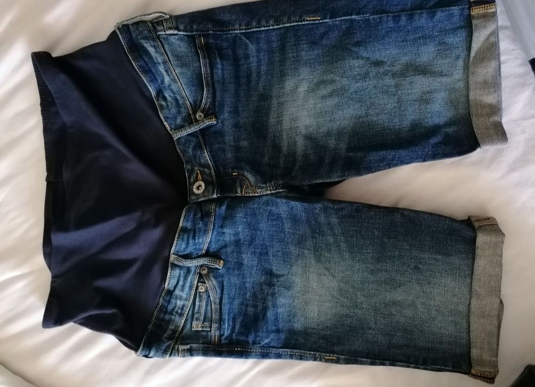 Spodenki, spodnie krótkie jeansowe H&m Mama 38 ciążowe