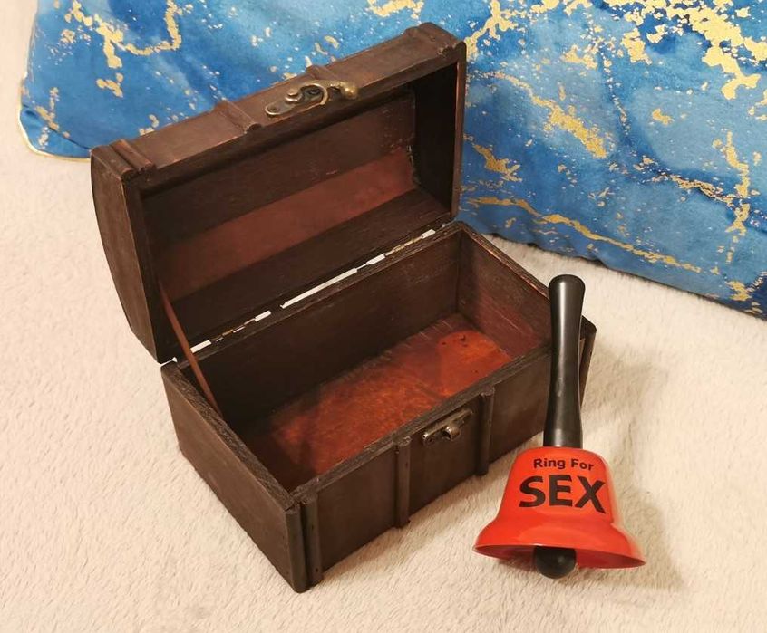 Dzwonek śmieszny gadżet dla pary - Ring for sex + ozdobna szkatułka