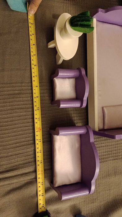 Mebelki dla lalek lalek, drewniane