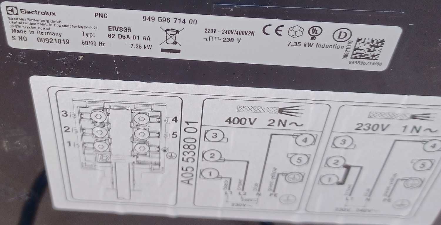 Płyta indukcyjna Electrolux 5 pól sprawna