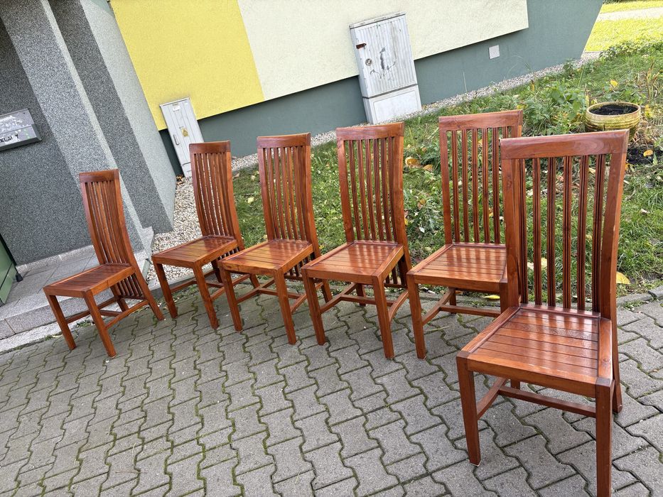 Krzesla tekowe 6 szt