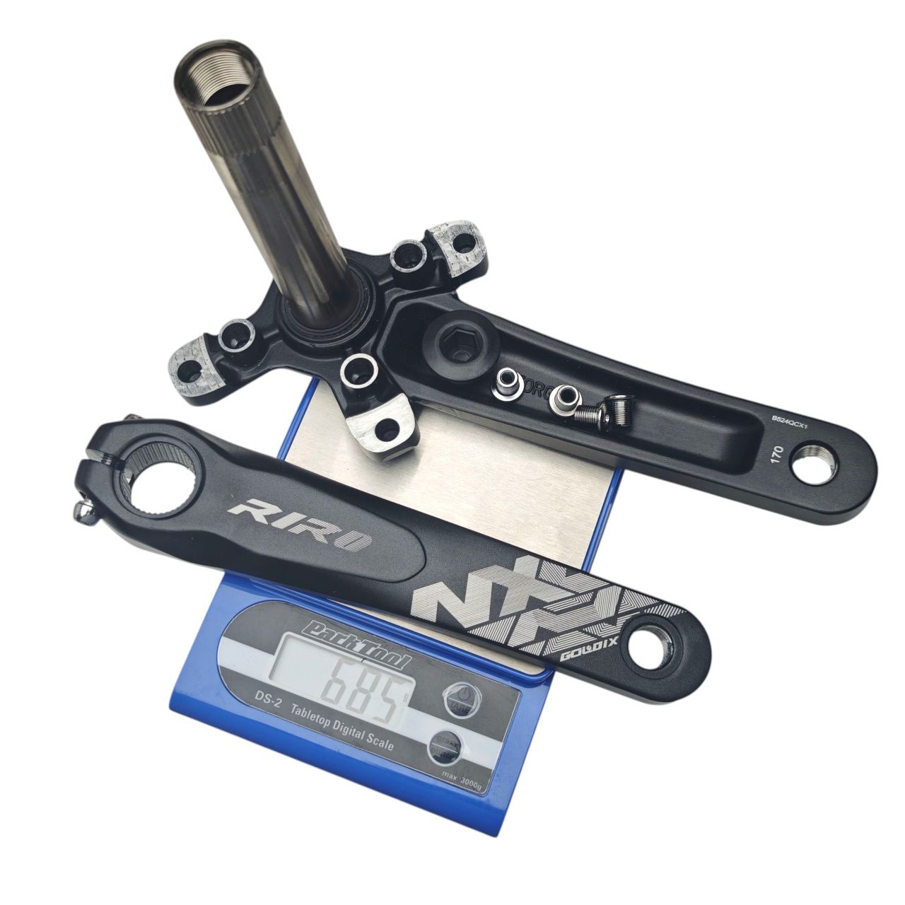 GOLDIX NX 170 mm korba 104bcd MTB 2x shimano Hollowtech II