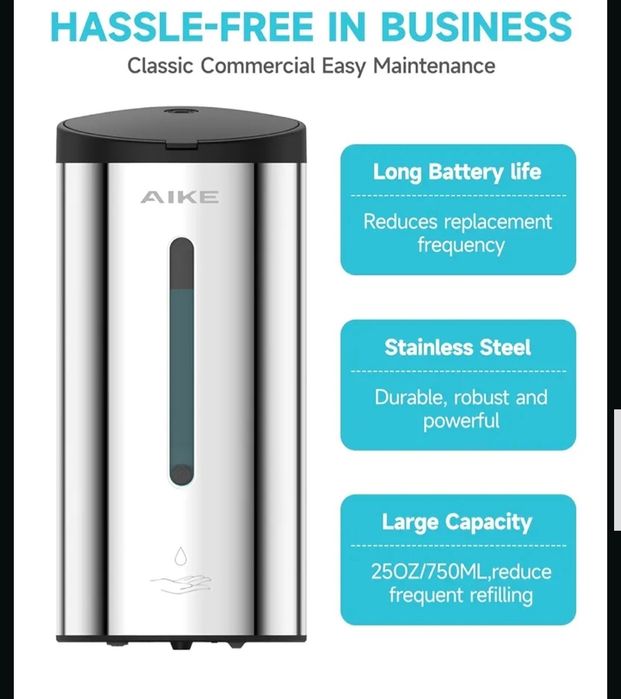 AIKE Ścienny automatyczny dozownik mydła 700 ml