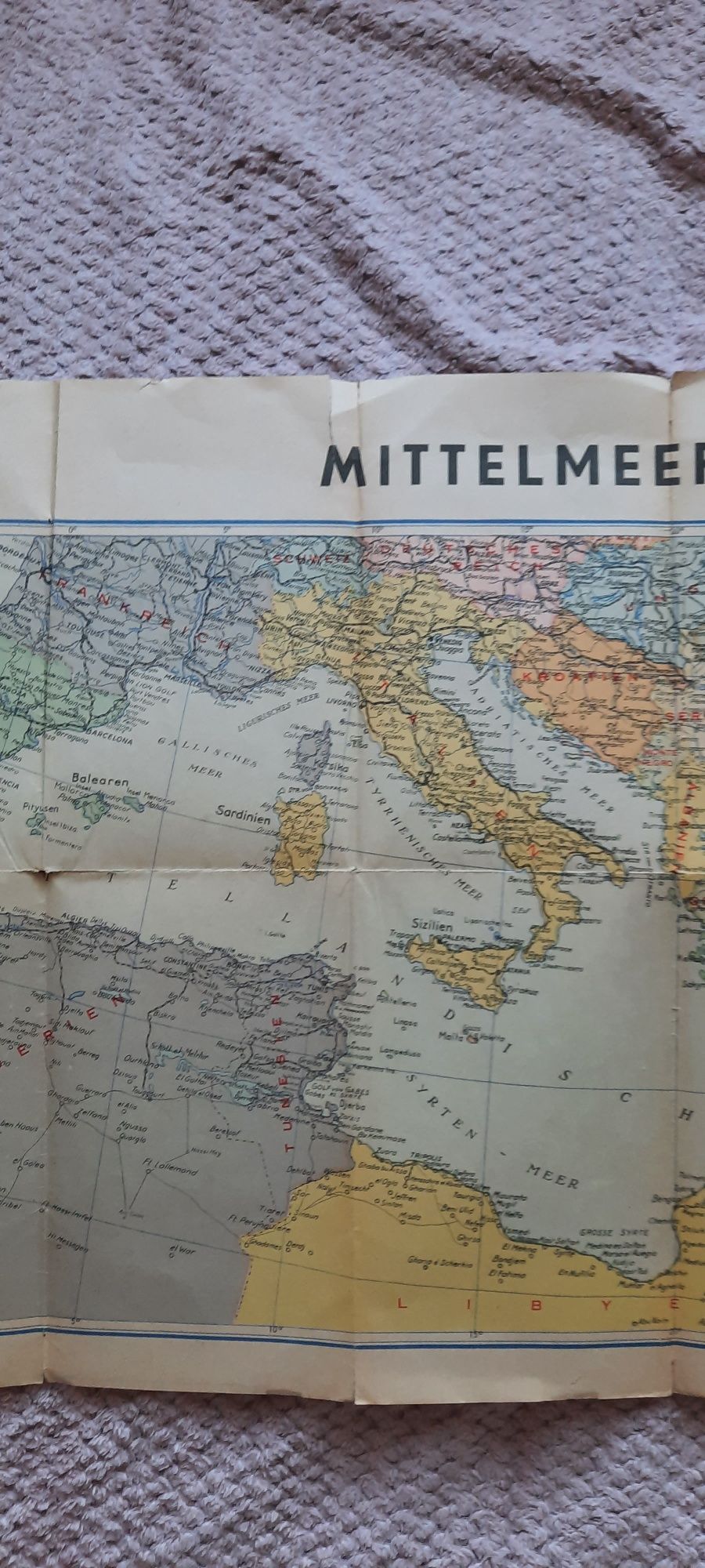 Mapa Metzer Karten-Mittelmeer Raum