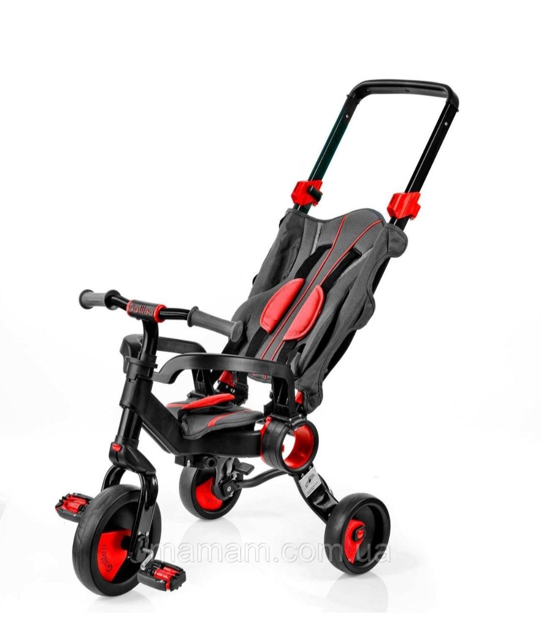 Триколісний велосипед Galileo Strollcycle Black/Red