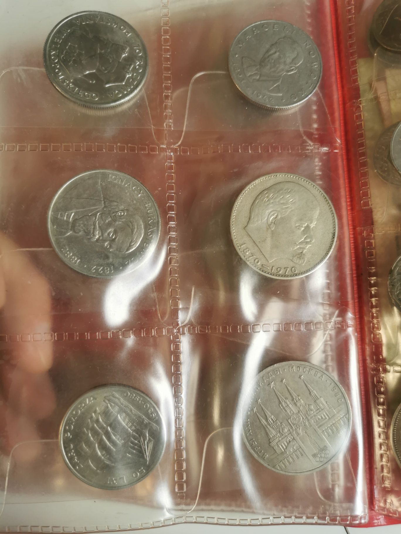 Moneta 50 100 zł 1990r. z koroną + monety dwa klasery od kolekcjonera
