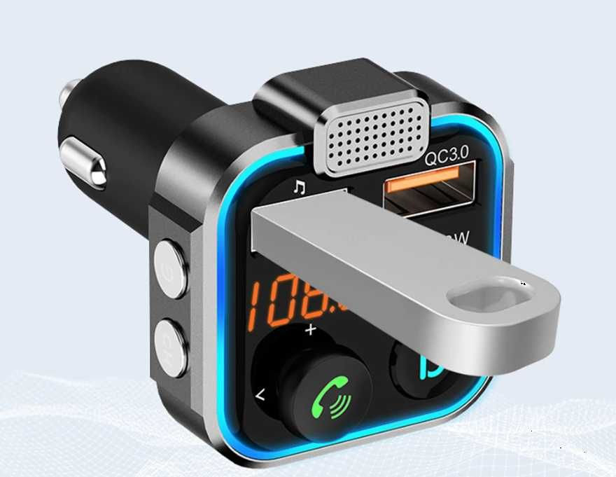 Transmiter samochodowy mp3 bluetooth zestaw głośnomówiący