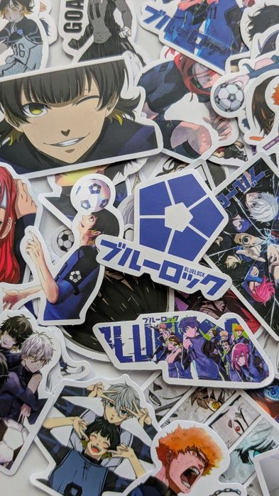 Набор наклеек Блю Лок стикеры blue lock футбольные аниме наклейки
