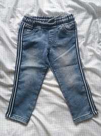 Spodnie joggery jeans 92 lampasy