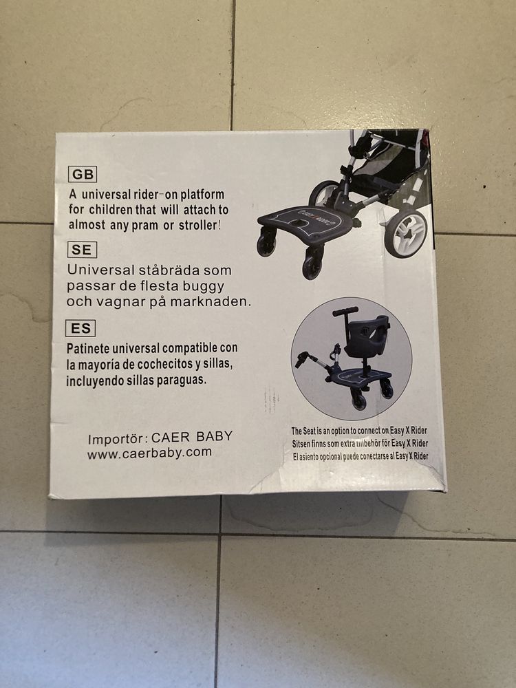 Plataforma/Atrelado/Patim universal para carrinho bebé