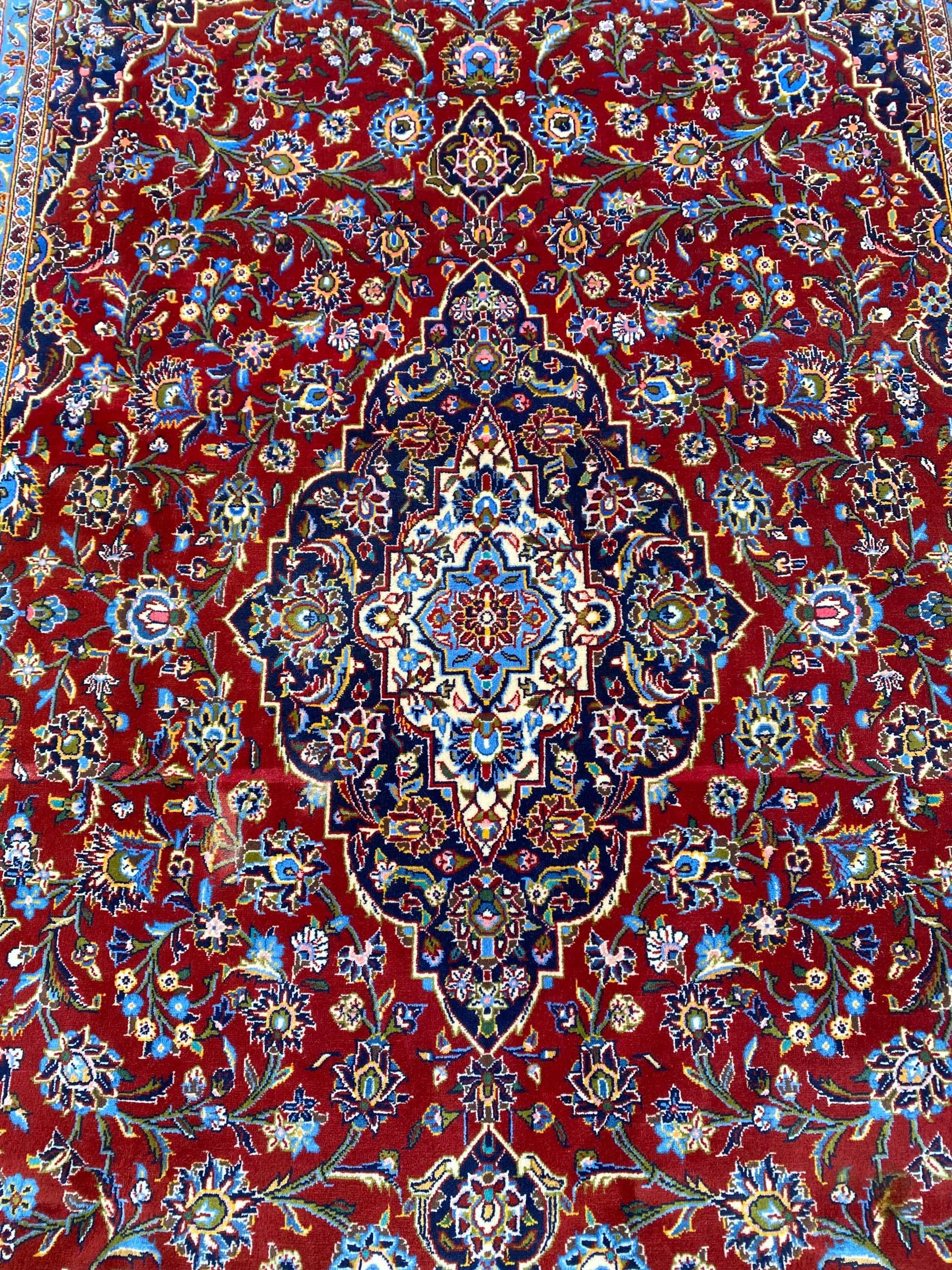 Keshan Perski Dywan Wełniany Ręcznie Tkany Iran 310x195