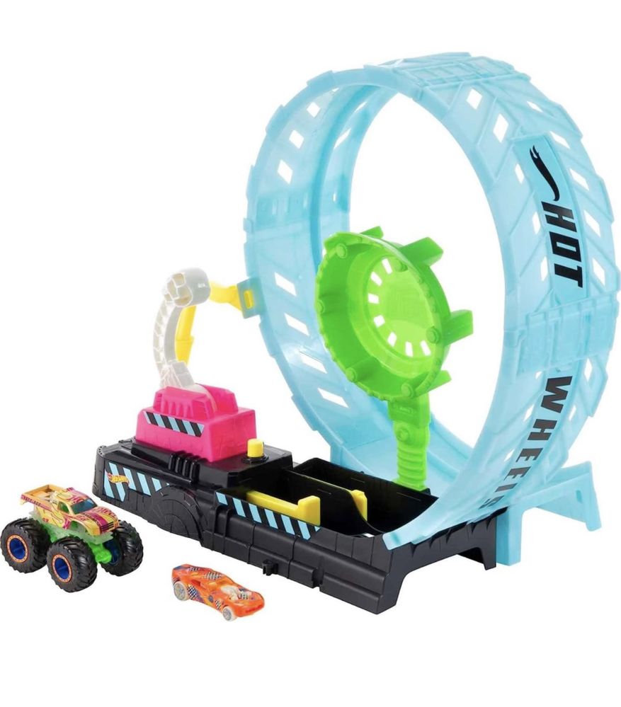 Трек Hot Wheels Мертва петля Monster Trucks Glow in Dark Epic Loop