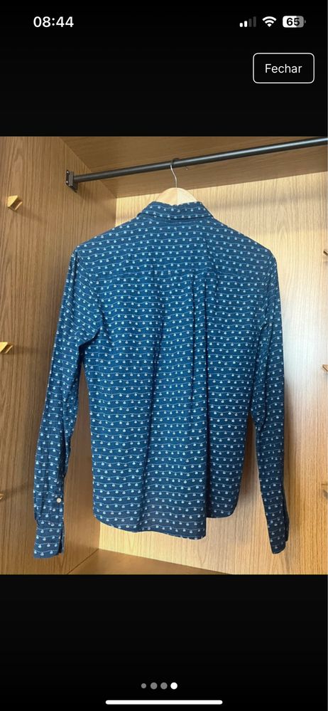 camisa azul springfield