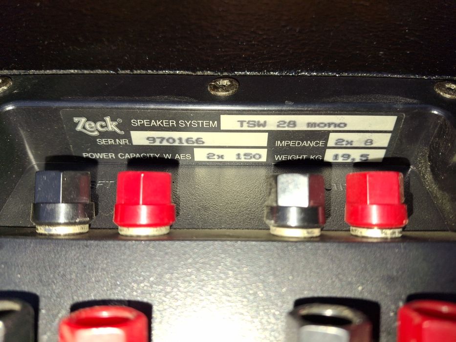 Kolumny basowe Zeck TSW28