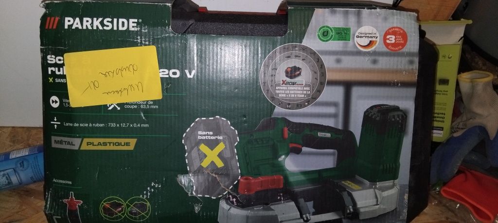 Akumulatorowa piła taśmowa Parkside PMBA 20 Li