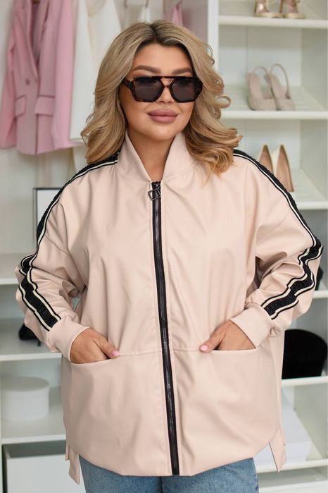 Куртка бомбер жіночий еко шкіра на підкладці.50-52,54-56,58-60,62-64