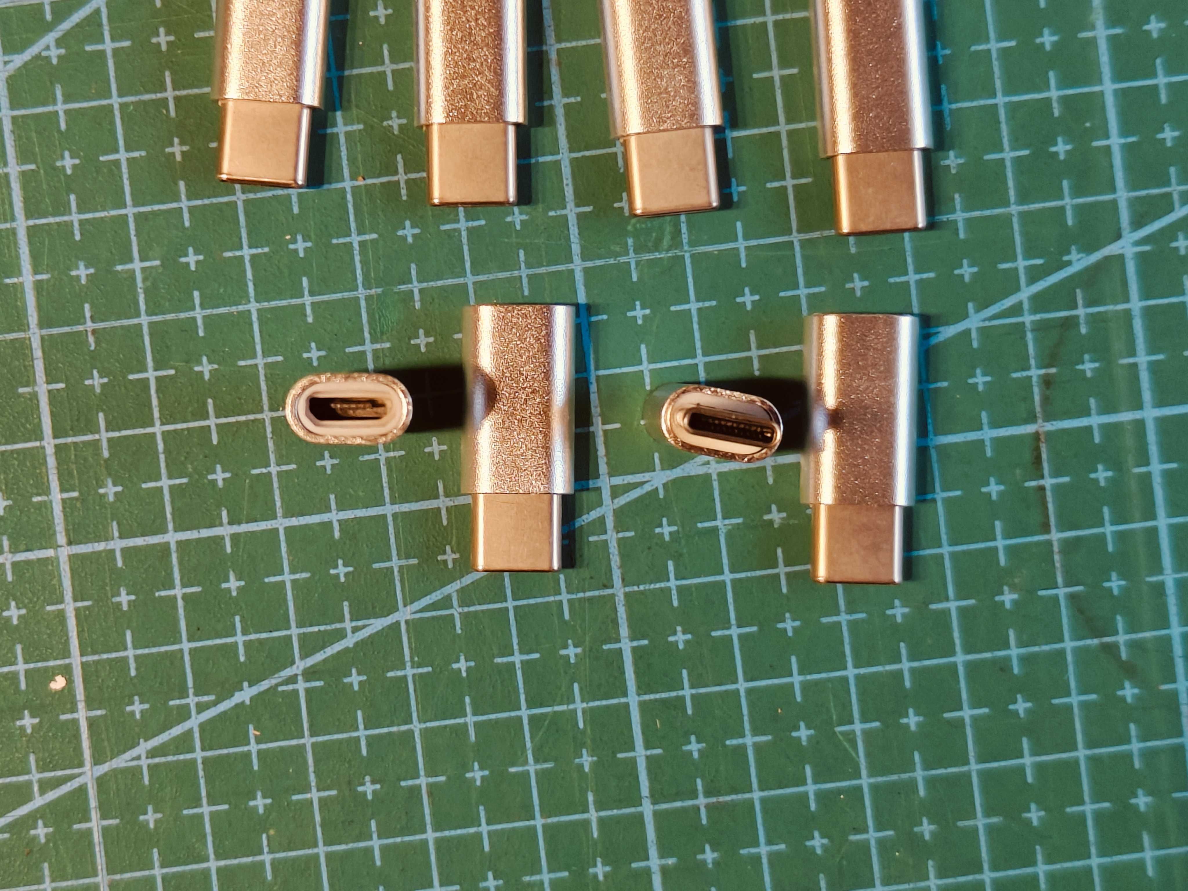 Przejściówki z micro USB na USB-C, solidne, metalowe, pakiet 8 szt.
