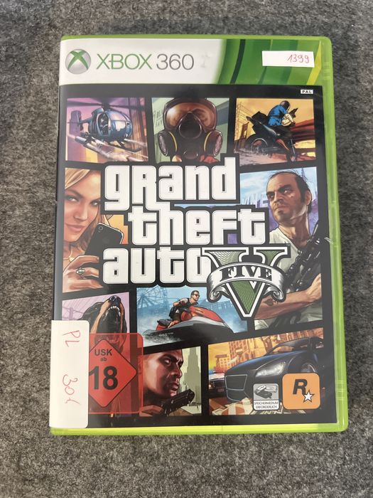 #1399 gta 5 grand theft auto v five PL gra xbox 360