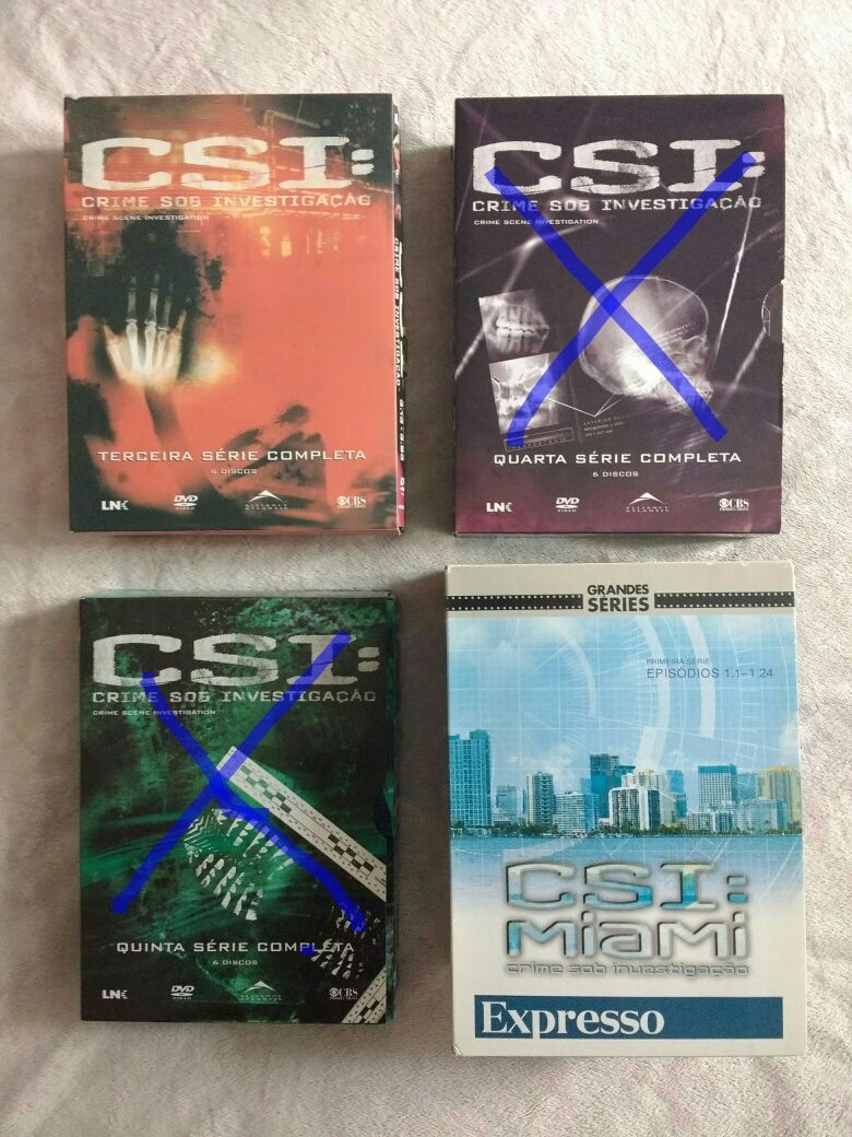 CSI Las Vegas e CSI Miami temporadas completas em DVD