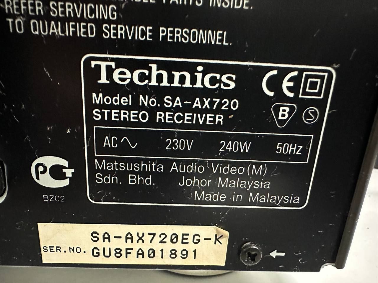 Amplituner stereo Technics SA-AX720, 5 x 100 watów, Japan