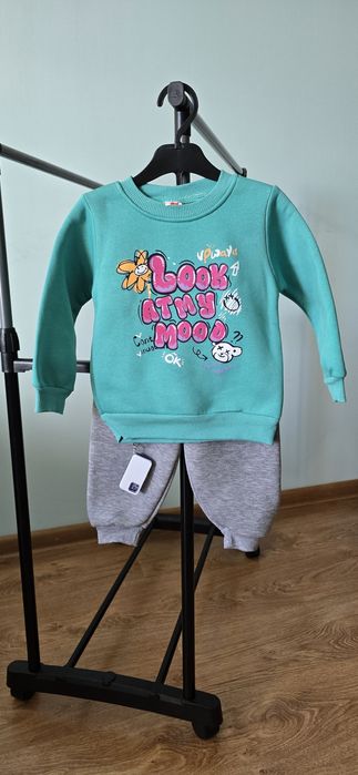 "Nowy dres dziecięcy z bawełny  dla dziewczynki,rozmiar 80-86