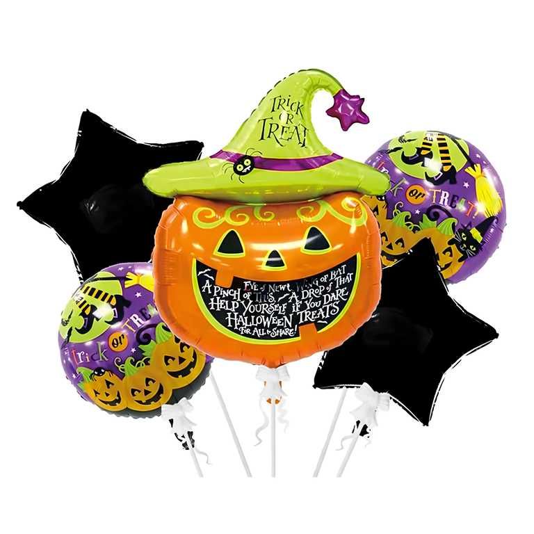 Zestaw Balonów Halloween Dynia na Imprezę Domówkę Przyjęcia Spotkania