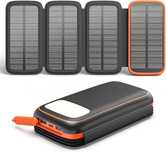 Power Bank Ładowarka słoneczna USB C 4 składanymi panelami słonecznymi