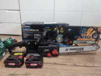 Piła Parkside Performance 40 V + dwie baterie Parkside 20 V 4Ah