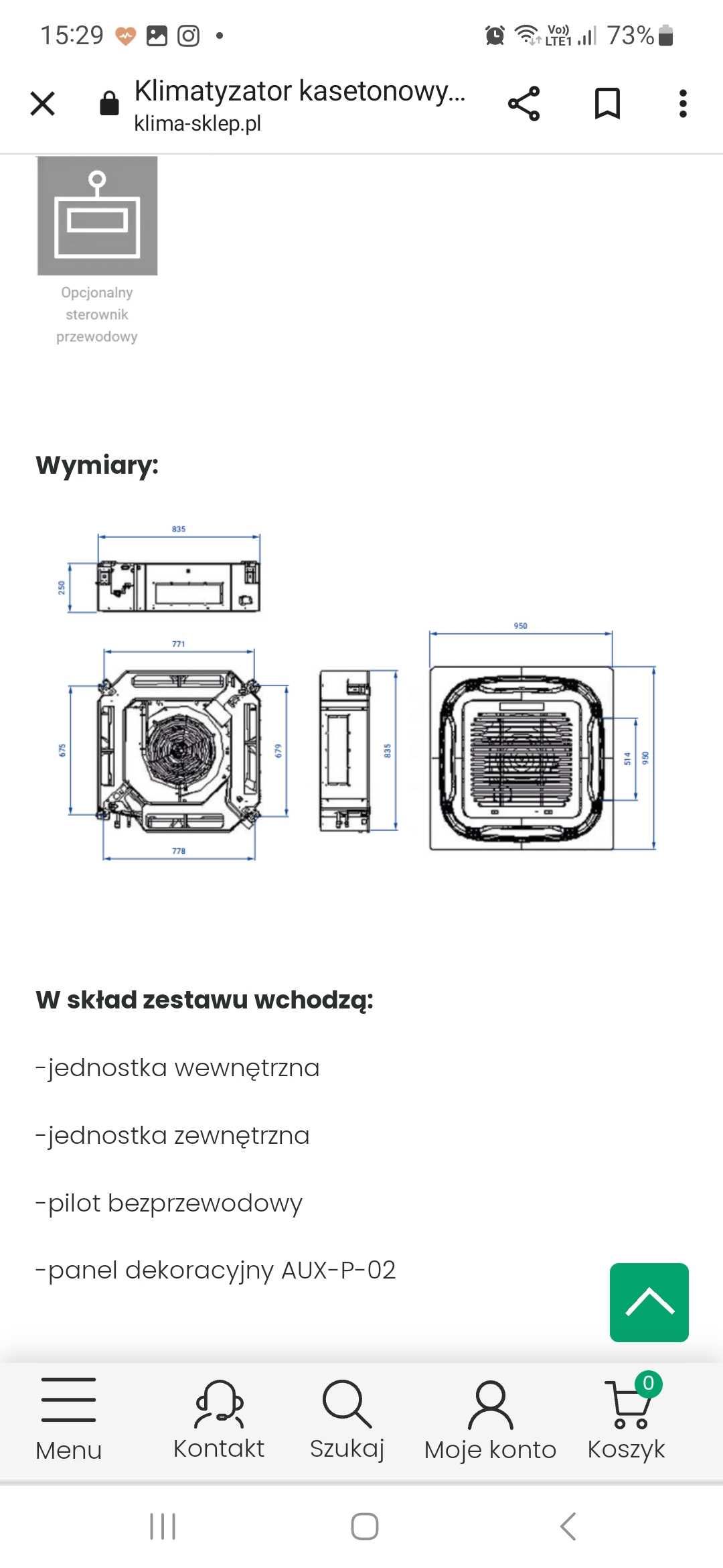 Klimatyzator kasetowy