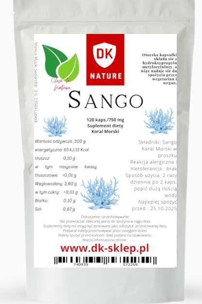Sango Koralle (Koral Morski) 750 mg 120 kaps.